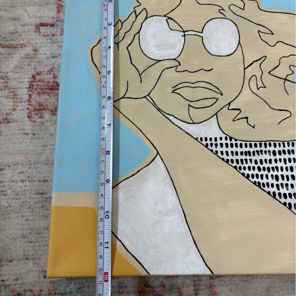 Lindsey Shaw Original Art Painting “Confidence” Momlife Portrait 12x12 Canvas - Picture 6 of 7